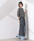 パネルボーダーワイドトップス