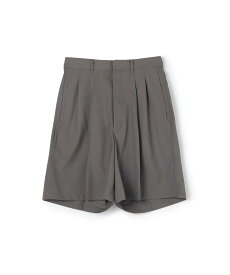 【SALE／50%OFF】TOMORROWLAND GOODS HAVERSACK 2タックショートパンツ トゥモローランド パンツ キュロット グレー ネイビー【送料無料】