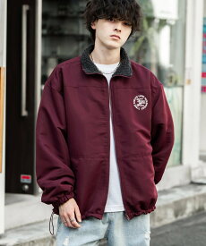 【SALE／27%OFF】Rocky Monroe 【新色追加】2Wayリバーシブル オーバーサイズスタンドネックボアブルゾン ロッキーモンロー ジャケット・アウター ブルゾン・ジャンパー ブラック ブラウン ワインレッド ホワイト グレー ベージュ ネイビー【送料無料】