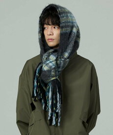 【SALE／60%OFF】FREAK'S STORE チェック柄 ボリューム マフラー 25AW フリークスストア ファッション雑貨 マフラー・ストール・ネックウォーマー ブラック ネイビー グリーン ブラウン ベージュ