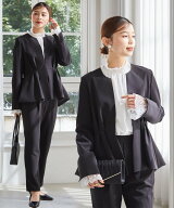 【SALE／10%OFF】Ranan Ranan/(W)ノーカラーペプラムパンツスーツ ラナン スーツ・フォーマル セットアッ…