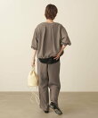 シルクライクサイドタックパンツ
