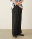 シルクライクサイドタックパンツ
