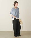 シルクライクサイドタックパンツ