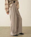 シルクライクサイドタックパンツ