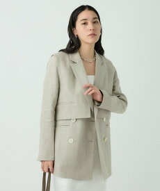 Chaos リネンヘリンボンジャケット ◆セットアップ可◆ カオス ジャケット・アウター テーラードジャケット・ブレザー ブラウン ホワイト ベージュ ブラック【送料無料】