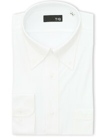 TAKA-Q ノンアイロンストレッチ NEWスタンダードフィット ボタンダウン長袖ニットシャツ 【25AW】 タカキュー スーツ・フォーマル Yシャツ・カッターシャツ ホワイト【送料無料】