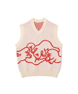 atmos pink MARIA SAKURAI x atmos pink Ghost Knit Vest BEIGE アトモス トップス ベスト・ジレ ベージ…