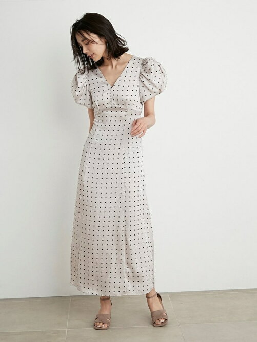 Snidel Sustainableギャザーパフスリーブドットワンピース Rakuten Fashion 楽天ファッション 旧楽天ブランドアベニュー Cw2865