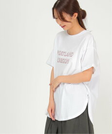 【SALE／10%OFF】ikka ロゴプリントチュニック イッカ ワンピース・ドレス チュニック ホワイト ブラック