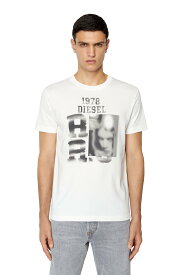 【SALE／30%OFF】DIESEL メンズ Tシャツ プリント ディーゼル トップス カットソー・Tシャツ ホワイト ブラック【送料無料】