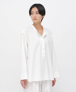 MARGARET HOWELL PLAIN POPLIN SHIRT �}�[�K���b�g�E�n�E�G�� �g�b�v�X �V���c�E�u���E�X �z���C�g�y���������z