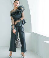 Callarus 4WAYチュールフリルデザインブラウスパンツドレス カラルス ワンピース・ドレス ドレス ブラウ…
