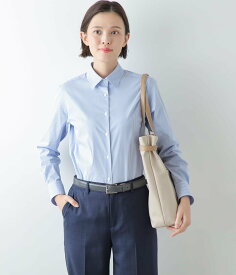 【SALE／33%OFF】NEWYORKER WOMEN コットンストライプ 長袖シャツ ニューヨーカー トップス シャツ・ブラウス ベージュ ブルー【送料無料】