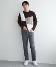 【親子コーデ】ブロックスチェックスエード切り替えロンT