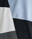 【親子コーデ】ブロックスチェックスエード切り替えロンT