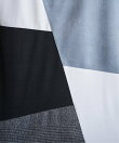 【親子コーデ】ブロックスチェックスエード切り替えロンT
