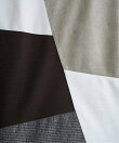 【親子コーデ】ブロックスチェックスエード切り替えロンT