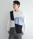 【親子コーデ】ブロックスチェックスエード切り替えロンT