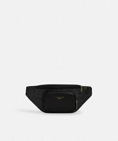 【SALE／62%OFF】COACH OUTLET 【公式】レーサー スモール ベルト バッグ・シグネチャー キャンバス コーチ　アウトレット バッグ ボディバッグ・ウエストポーチ ブラック【送料無料】
