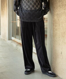 niko and ... 2WAYラビットベロアパンツ【新色予約】 ニコアンド パンツ その他のパンツ グレー ブラウン ネイビー オレンジ ブラック【送料無料】