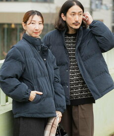 【SALE／28%OFF】URBAN RESEARCH ITEMS コーディロイ 中綿ハイネックジャケット アーバンリサーチアイテムズ ジャケット・アウター ダウンジャケット・ダウンベスト ブラウン ネイビー ブラック【送料無料】