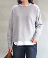 huitieme nid ユイティーム ウールボートネックプルオーバー ブルーコムブルー トップス ニット【送料無…