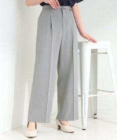 【SALE／50%OFF】SHOO・LA・RUE 【UV/通勤/S-LL】洗濯後しわになりにくい ベルト付きワイドパンツ シューラルー パンツ その他のパンツ ネイビー グレー ベージュ