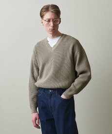 【SALE／70%OFF】Steven Alan ＜Steven Alan＞ KUBO WAFFLE V-NECK KNIT -LOOSE/ニット ユナイテッドアローズ アウトレット トップス ニット ベージュ グレー【送料無料】