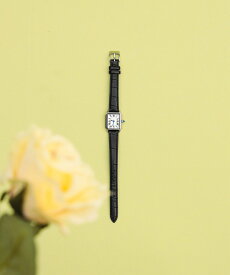 Demi-Luxe BEAMS Demi-Luxe BEAMS / スクエア 型押レザー 腕時計II デミルクス ビームス アクセサリー・腕時計 腕時計 シルバー【送料無料】