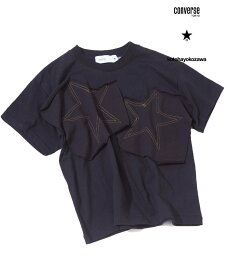 CONVERSE TOKYO 【CONVERSE TOKYO * kotohayokozawa】STAR PATCH TEE コンバーストウキョウ トップス カットソー・Tシャツ ホワイト カーキ ブラック【送料無料】
