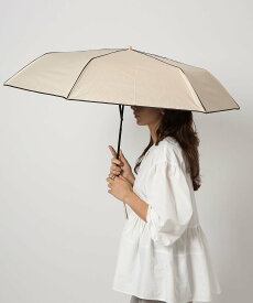 【SALE／50%OFF】UNITED ARROWS green label relaxing 【別注】＜because＞パイピング 折りたたみ傘 / 晴雨兼用 / レイン ユナイテッドアローズ グリーンレーベルリラクシング ファッション雑貨 折りたたみ傘 ベージュ グレー ホワイト