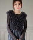Ranan/(W)<3点セット>チュールフリルベストフレアワンピース