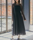 Ranan/(W)<3点セット>チュールフリルベストフレアワンピース