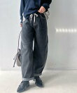 ●『ウエスト総ゴム』『ストレッチ素材』『接触冷感』 イージーデニムパンツ