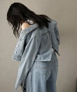 【セットアップ】デニムジャケット&デニムパンツ スカーフ付き