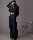 【セットアップ】デニムジャケット&デニムパンツ スカーフ付き