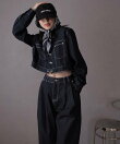 【セットアップ】デニムジャケット&デニムパンツ スカーフ付き