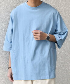 SHIPS any 【SHIPS any別注】Champion: ロゴ刺繍 ドルマン キャンプポケット Tシャツ◆ シップス トップス カットソー・Tシャツ ベージュ ブラック ホワイト ネイビー【送料無料】