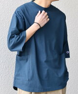 SHIPS any 【SHIPS any別注】Champion: ロゴ刺繍 ドルマン キャンプポケット Tシャツ◆ シップス トップ…