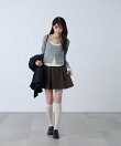 インナーパンツ付きチェックミニスカート