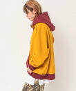 M2758 アップリケレタードバイカラーフーディー
