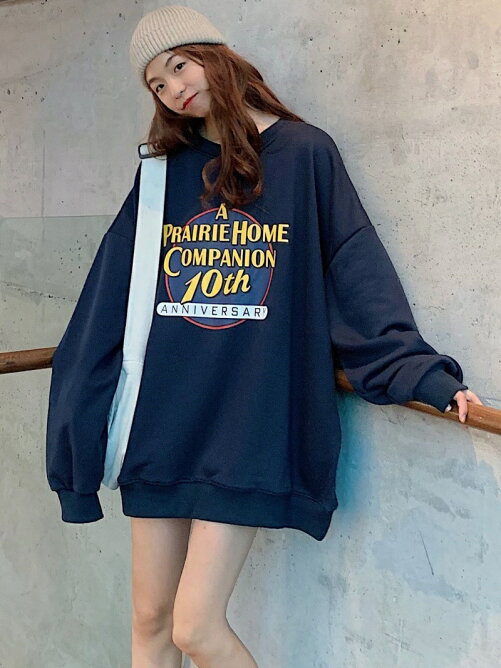 Zoe Jenko W アメカジプリントオーバーサイズ薄手トレーナー Rakuten Fashion 楽天ファッション 旧楽天ブランドアベニュー Bu9869