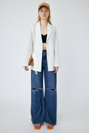 【SALE／50%OFF】MOUSSY OVERSIZE SHEER ジャケット マウジー ジャケット・アウター その他のジャケット・アウター ホワイト ブルー【送料無料】