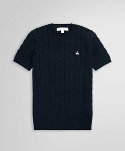 BROOKS BROTHERS �X�[�s�}�R�b�g�� GF���S �P�[�u�� �V���[�g�X���[�u�Z�[�^�[ �u���b�N�X �u���U�[�Y �g�b�v�X �j�b�g �z���C�g �l�C�r�[�y���������z