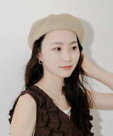 【SALE／60%OFF】SMELLY リネンミックスベレー スメリー 帽子 ハンチング・ベレー帽 ブラック ベージュ