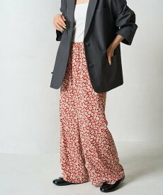 【SALE／50%OFF】FREAK'S STORE インド 花柄 プリント イージーパンツ【限定展開】 25AW フリークスストア パンツ その他のパンツ オレンジ ネイビー グレー ブラック