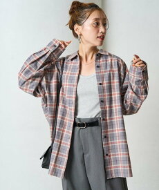 FREAK'S STORE ネル チェック ビックシャツ【限定展開】 25AW フリークスストア トップス シャツ・ブラウス グレー ベージュ ネイビー レッド ブルー【送料無料】