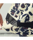 【洗える・日本製・L~4Lサイズ】シルエットフラワー チュールカットソー