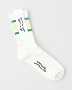 Traditional Weatherwear WAVE LOGO LINE SOCKS GTS �g���f�B�V���i���E�F�U�[�E�F�A ���܁E�M�t�g�E���̑� ���̑� �z���C�g